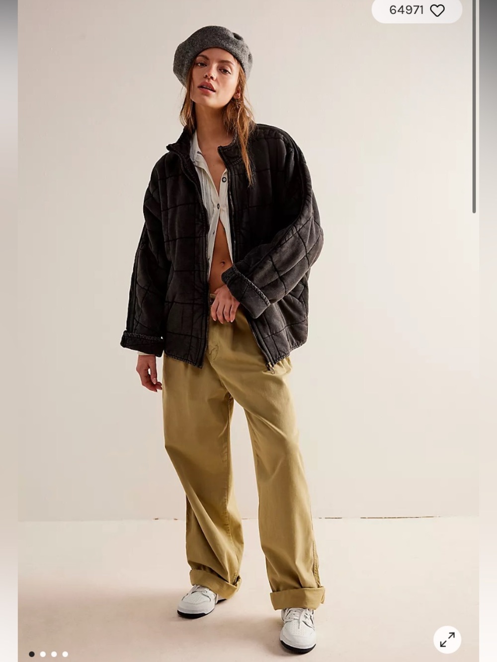 Free People Black Quilted Dolman Jacket